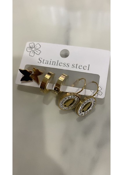 Çelik Altın Kaplama Sallantılı Küpe fiyatları