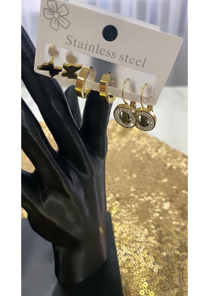 Çelik Altın Kaplama Sallantılı Küpe fırsatları