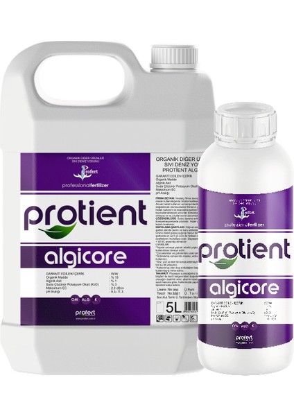 Algıcore 1 Lt – Doğal Deniz Yosunu Ekstraktı | Alginik Asit, Sitokinin ve Giberellin Içerikli Bitki Geliştirici