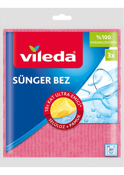 4 Adet Sünger Bez 3'lü