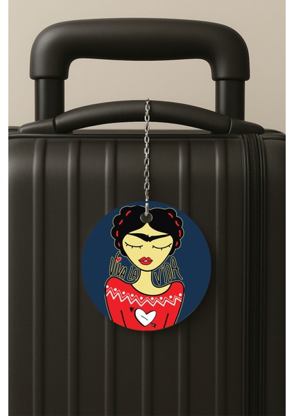 Viva La Vida Desenli Uv Baskılı Pleksi Bavul Etiketi Seyahat Tatil Valiz Etiketi