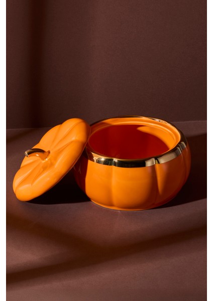 Balkabak Xl Kapaklı Porselen Saklama Kabı 16.5x8 cm fiyatları