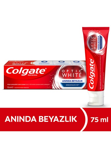3 Adet Colgate Diş Macunu 75 ml Optik Beyaz Anında Beyazlık fiyatları