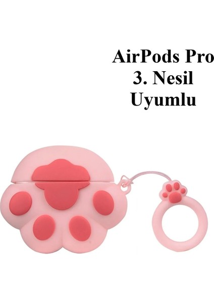 Airpods Pro 3. Nesil Uyumlu Sevimli Pembe Pati Figürlü Darbe Önleyici Kulaklık Koruma Kılıfı