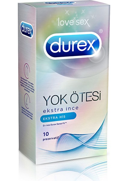 3 Adet Durex Prezervatif Yok Ötesi Extra His 10'lu