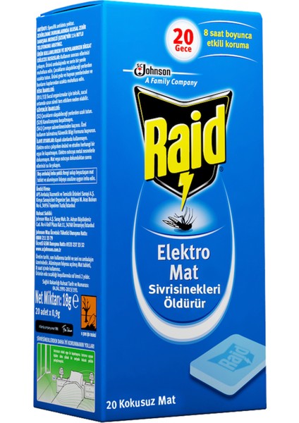 3 Adet Raid Elektromat Tablet 20 Adet fiyatları