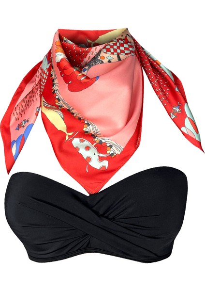 45*100 Scarf Aqua&narçiçeği Fular Eşarp fiyatları