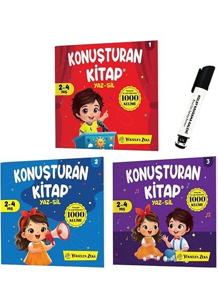 Konuşturan Yaz Sil 3'lü Kitap Seti