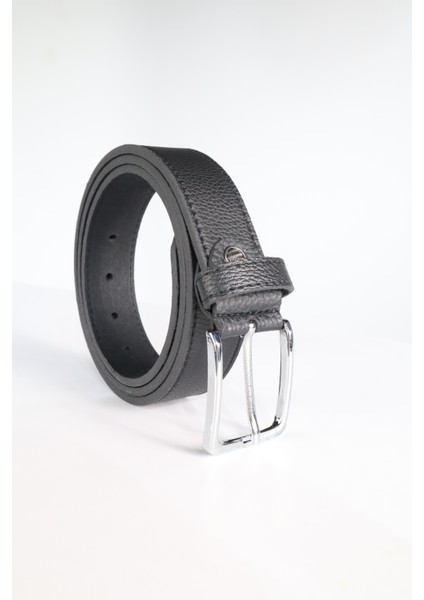 Erkek 4 cm Klasik Siyah Kemer