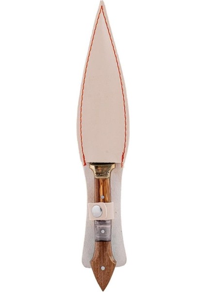 Çift Ağızlı Çerkez Bıçağı - Deri Kılıflı - Epoksi Sap - Büyük - Mermer fiyatları