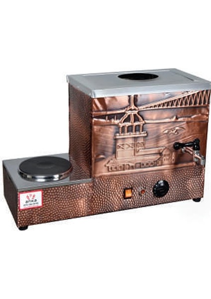 Eko Elektrikli Çay Kazanı 1 Demlikli 14 Litre Pleytli Bakır