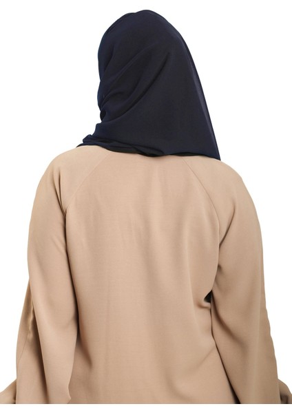 Lacivert Pratik Hazır Geçmeli Bone Şal Şifon Düz 2506_02 fırsatları
