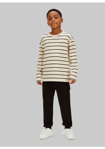 Lastikli Paça Siyah Erkek Çocuk Eşofman Altı IB0IB02199BEH