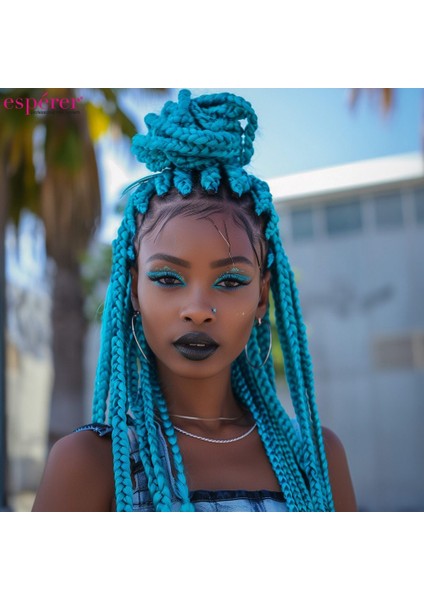 Sentetik Örgülük Saç Esperer 100 Gr. / Turkuaz