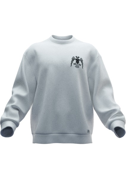 Selçuklu Kartalı Baskılı Oversıze Sweatshırt (Unısex)