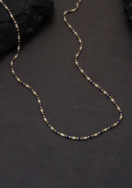 14 Ayar Altın Lacivert Mineli Kolye fırsatları