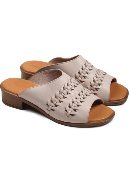 /dina Grata-Kadın Gri Hakiki Deri Terlik fiyatları
