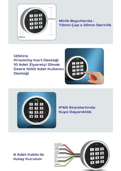Şifreli+Proxımıty Temassız Akıllı Smart Mini Kart Okuyucu Ilke fırsatları