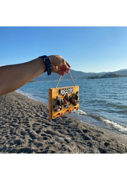 Hoşgeldiniz Deniz Kabuklu El Yapımı Ahşap Anahtarlık Askısı fiyatları