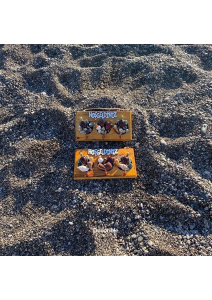 Hoşgeldiniz Deniz Kabuklu El Yapımı Ahşap Anahtarlık Askısı indirimleri