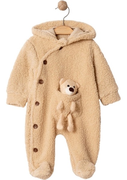 Wellsoft Peluş Bebek Tulum, Kışlık Kapüşonlu, Ayıcık Detaylı, Unisex fiyatları