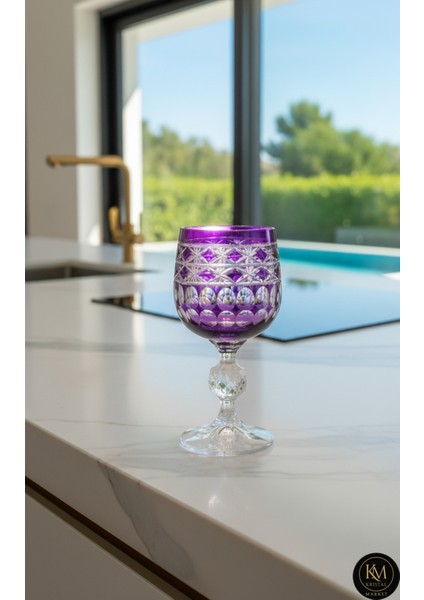 El Yapımı Kristal Haven Desen Bardak