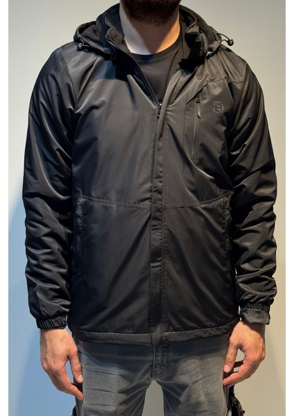Erkek Kapüşonlu Cep Detaylı Içi Polar Kışlık Mont 2571 Siyah fiyatları