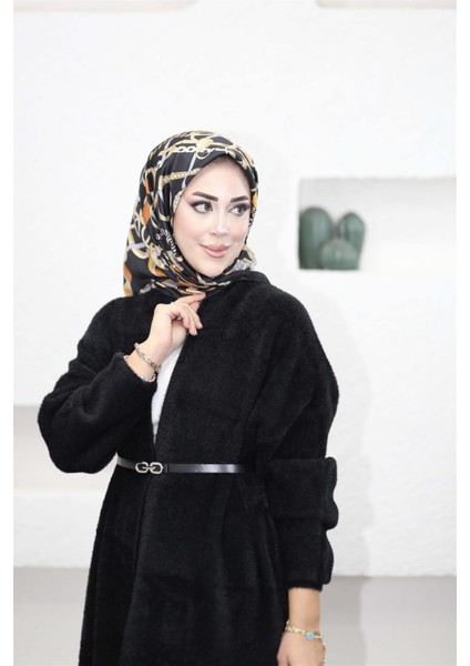 92476 Şal Yaka Düşük Omuz Sakal Kumaş Hırka modelleri