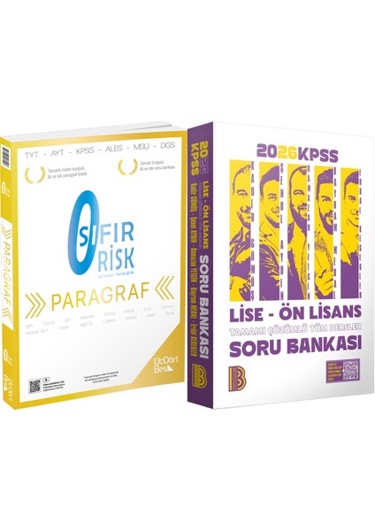 2026 Kpss Lise Ön Lisans Tüm Dersler Soru - 345 - Paragraf Sıfır Risk