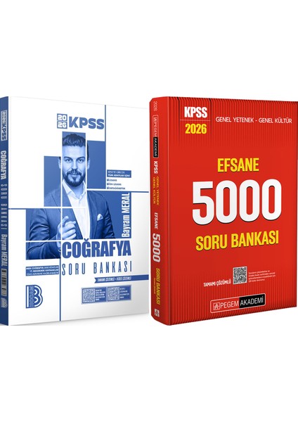 2026 Kpss Efsane 5000 Tamamı Çözümlü Soru Bankası - 2026 Kpss Coğrafya Tamamı Çözümlü Soru Bankası