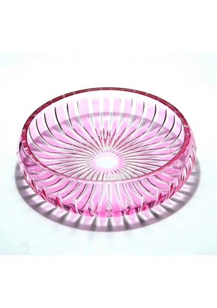 El Yapımı Kesme Kristal Vertical Desen 28 cm Dekoratif Sunumluk Sofra Sunum Kasesi modelleri