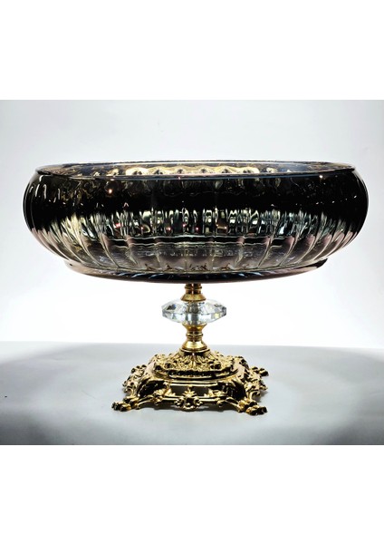 El Yapımı Titanyum Kaplama Bakır Renk Dekoratif Sunumluk Meyvelik Kase