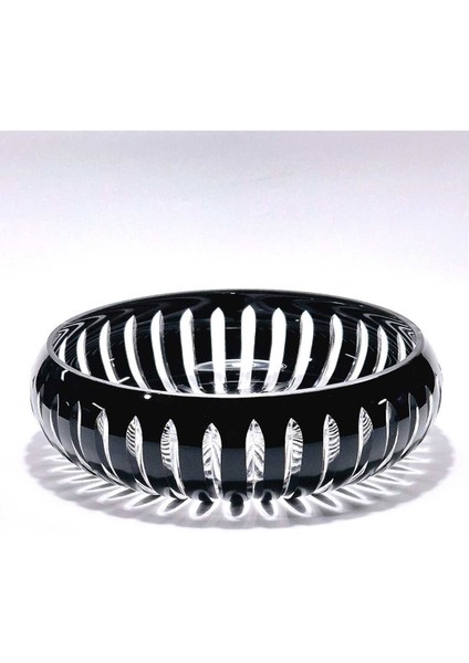 28CM Kristal Kesme Vertical Dekor Siyah Büyük Kase fırsatları