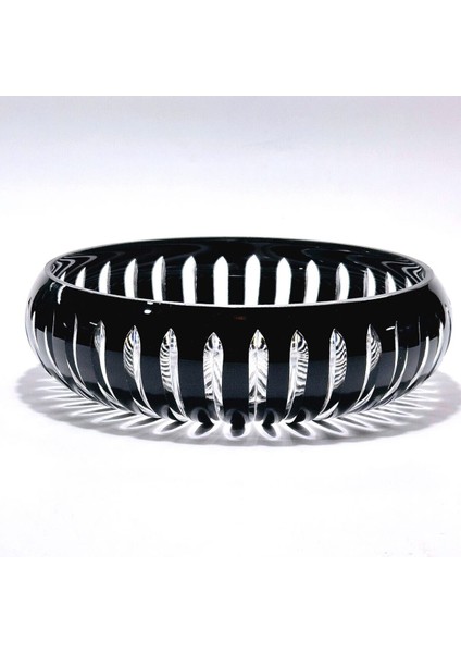 28CM Kristal Kesme Vertical Dekor Siyah Büyük Kase indirimleri