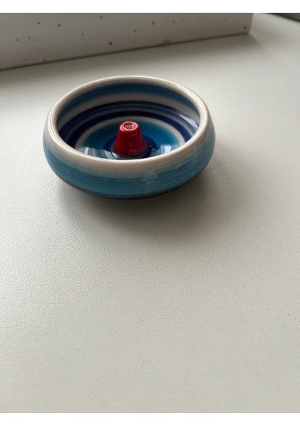 El Yapımı Seramik Çubuk Tütsülük -Mavi Dekoratif Meditasyon fiyatları