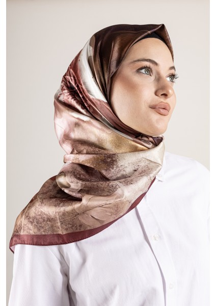 Dijital Kristal Desenli Eşarp 95x95 – Pastel Desen-4 modelleri