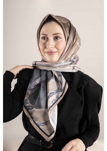 Dijital Kristal Desenli Eşarp 95x95 – Pastel Desen-3 modelleri