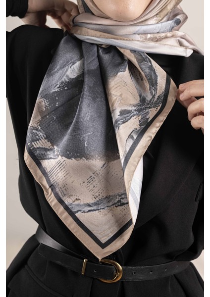 Dijital Kristal Desenli Eşarp 95x95 – Pastel Desen-3 fırsatları