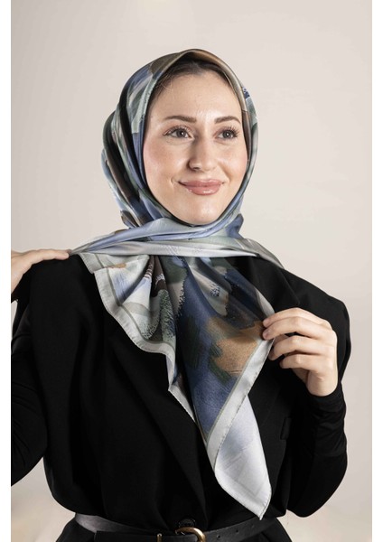 Dijital Kristal Desenli Eşarp 95x95 – Pastel Desen-2 fiyatları