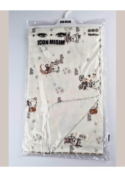 Aslıva Ayıcık Desenli %100 Pamuk Bebek Battaniyesi Yumuşak Pazen Örtü Yenidoğan fırsatları