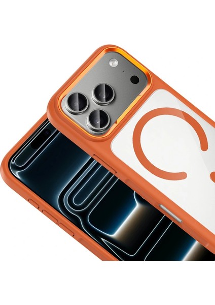 Apple iPhone 17 Pro Max Kılıf M-Safe Şarj Özellikli Metal Kamera Çerçeveli Redclick Tiko Kapak modelleri