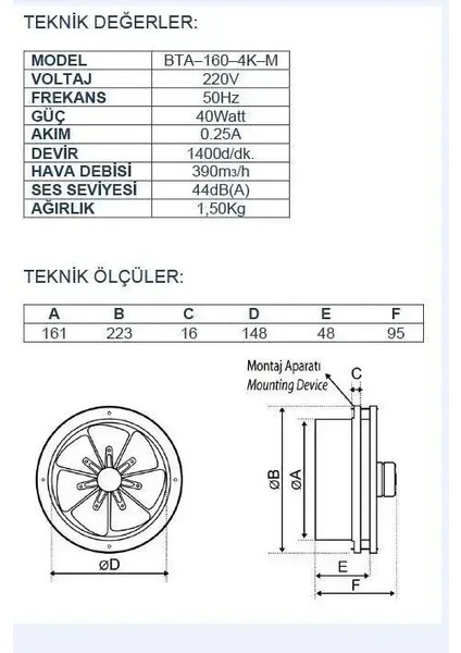 Ayas 25 cm Cam Aspiratörü BTA-250-4K-M fırsatları