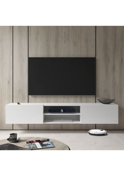 Hunerika Sinova 2 Kapaklı Tv Ünitesi-Wood Beyaz-Minifiks Bağlantılı fiyatları