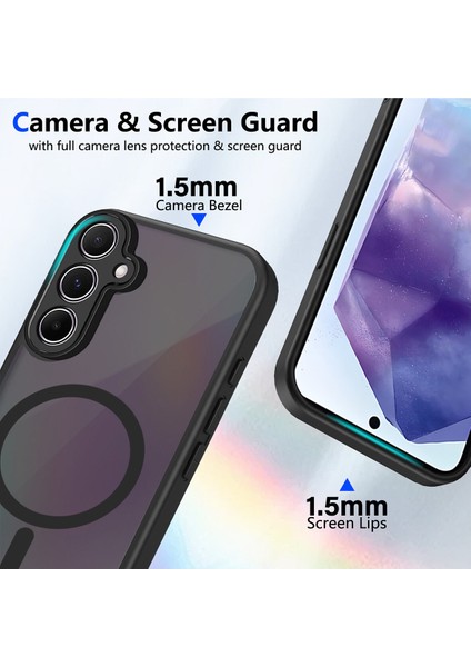 Samsung Galaxy S25 Kılıf, Manyetik Yarı Saydam Mat Darbeye Dayanıklı ve Parmak Izi Önleyici Koruyucu Kılıf-Siyah (Yurt Dışından) fiyatları