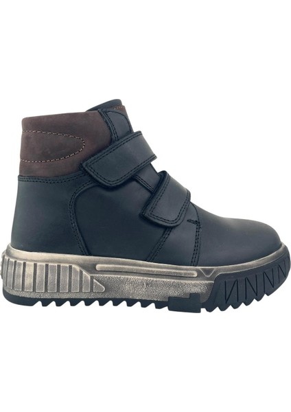 Auckland Erkek Yeni Genç Deri Bot Siyah