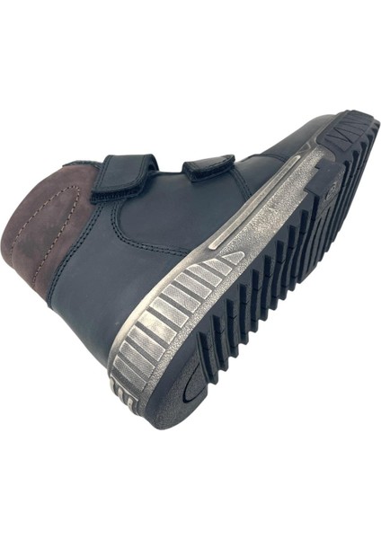 Auckland Erkek Yeni Genç Deri Bot Siyah fırsatları