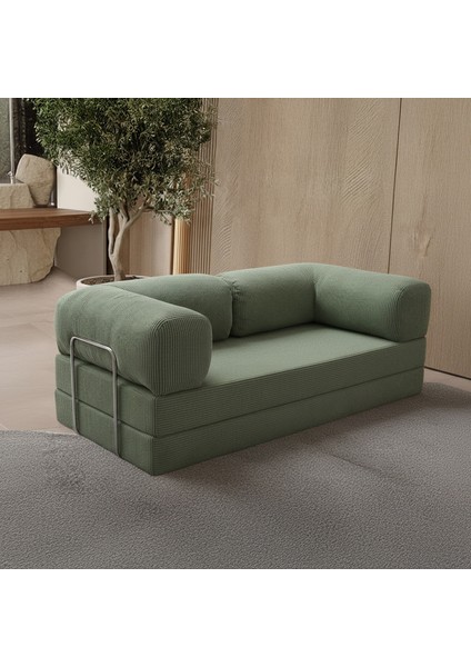 100X200 Kanepe: Yıkanabilir Fitilli Kadife Kumaş 50 Dns Bondex Sünger Koltuk Çok Amaçlı Aktivite Relax Koltuk