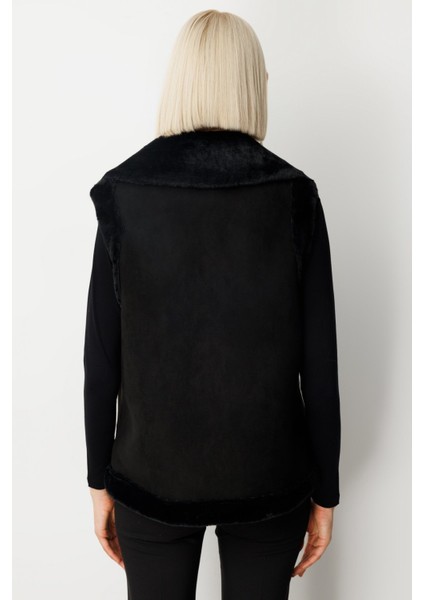 Kadın Içi Peluşlu Güderi Yelek 8501 Siyah fırsatları