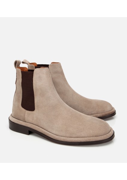 02BOH312240A310 ERKEK Süet Deri Bej Lastik Detaylı Chelsea Bot fiyatları