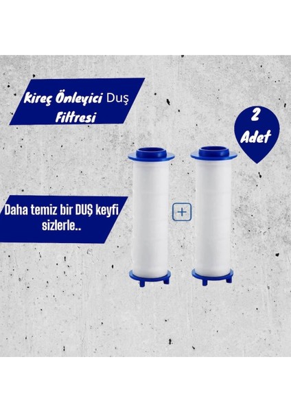 2 Adet Kireç Pas Tortu Arındırıcı Engelleyici Filtre Duş Başlığı Yedek Arıtma Filtresi